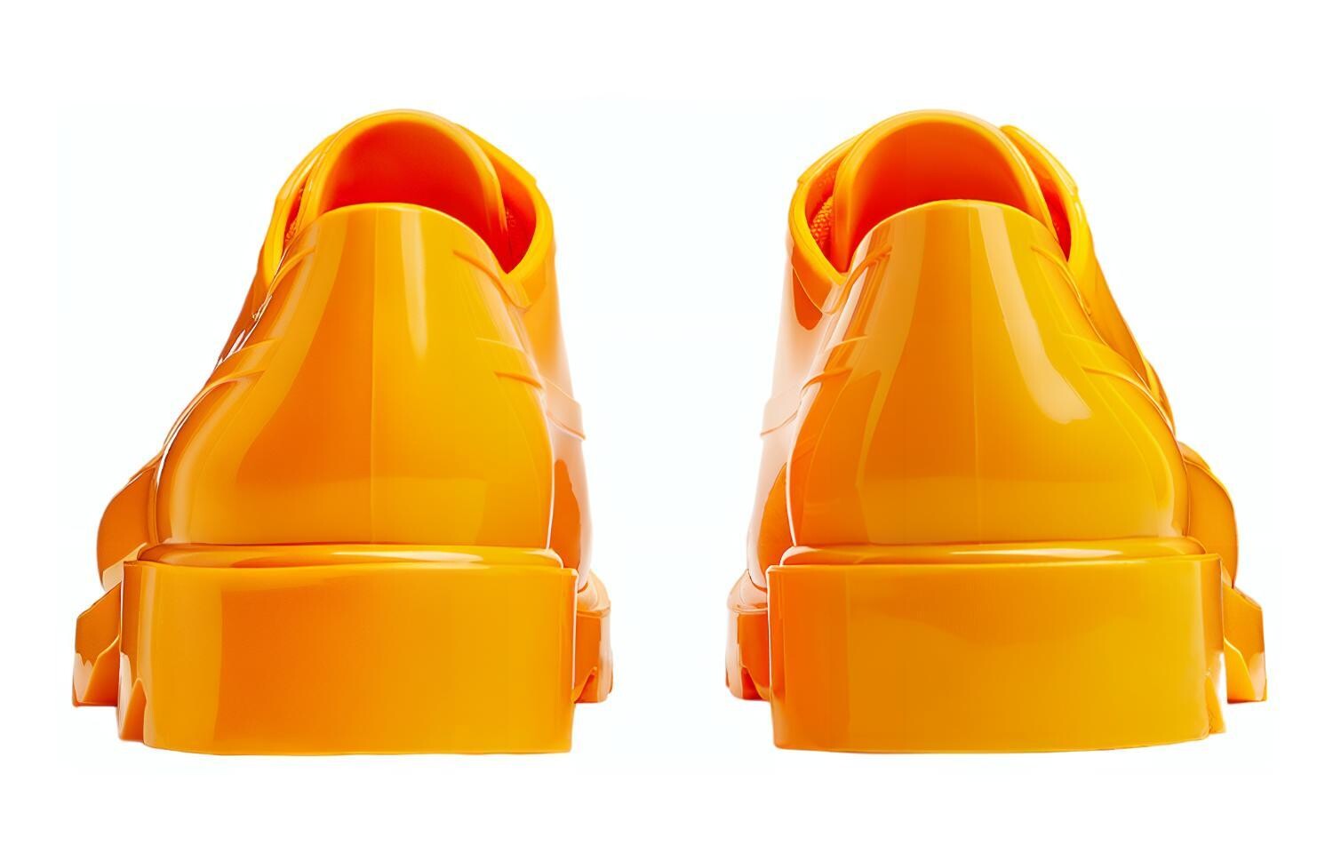 Туфли-дерби резиновые Bottega Veneta Stride Tangerine, оранжевый — фото 4