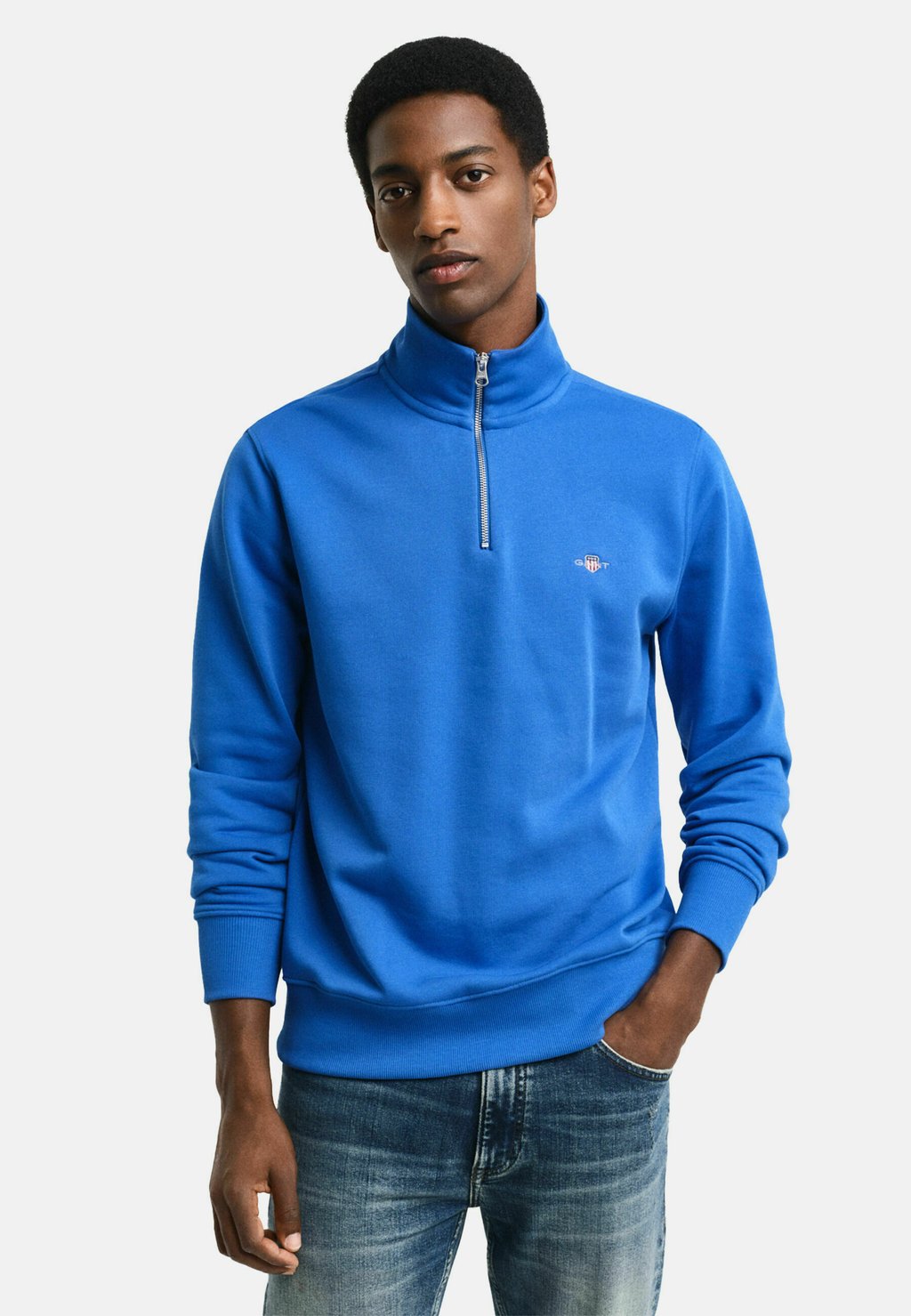 

Толстовка REG SHIELD HALF ZIP GANT, цвет Lapis Blue