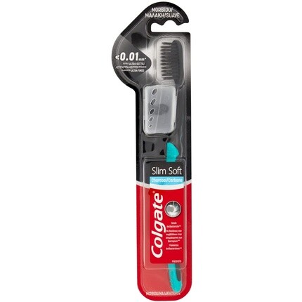 Тонкая мягкая зубная щетка с мягкой угольной щетиной, Colgate