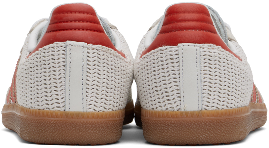 Бело-оранжевые кроссовки Samba OG Adidas Originals — фото 2