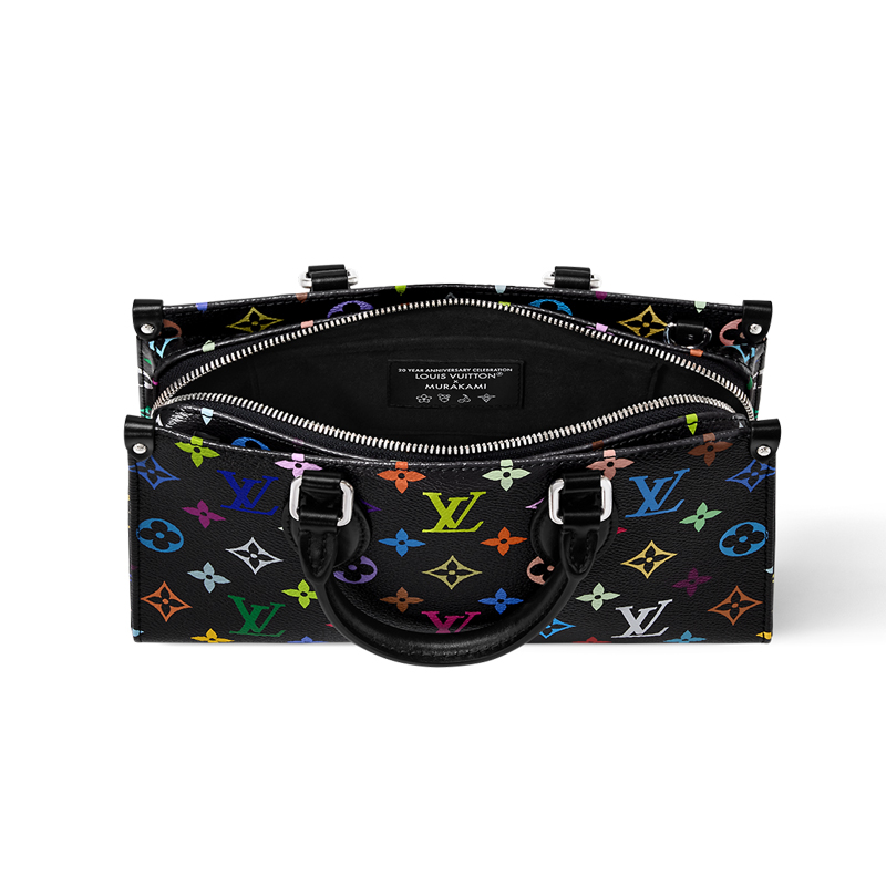 LOUIS VUITTON Сумка кросс-боди Takashi Murakami OnTheGo East West Chain черная разноцветная — фото 4