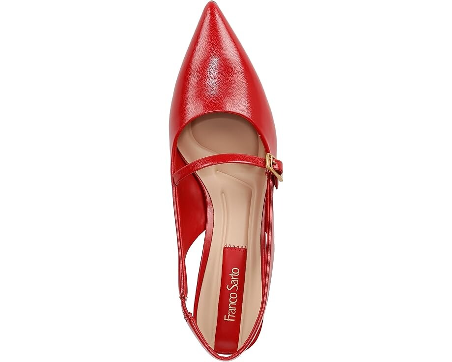 Туфли Franco Sarto Khloe Pointed Toe Slingback Kitten Heel, красный — фото 2