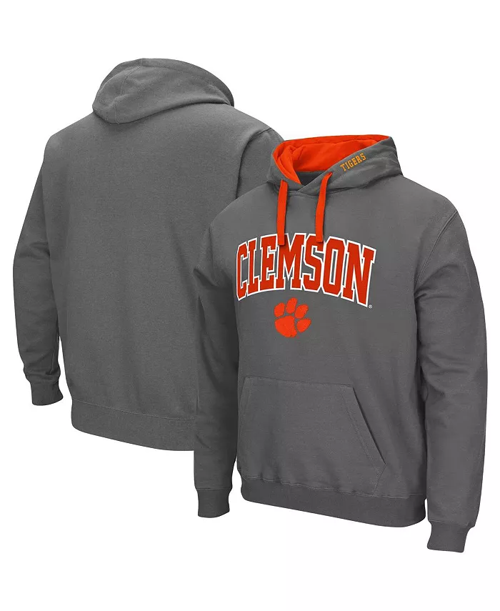 

Мужская толстовка с капюшоном Clemson Tigers Big and Tall Arch and Logo 2.0 Colosseum, серый