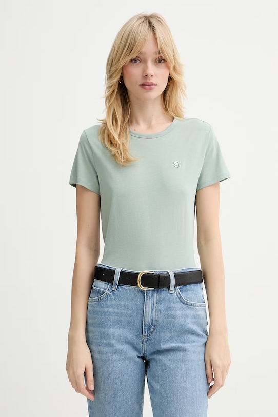 

Футболка eventsa9 из шелковой смеси BOSS, зеленый