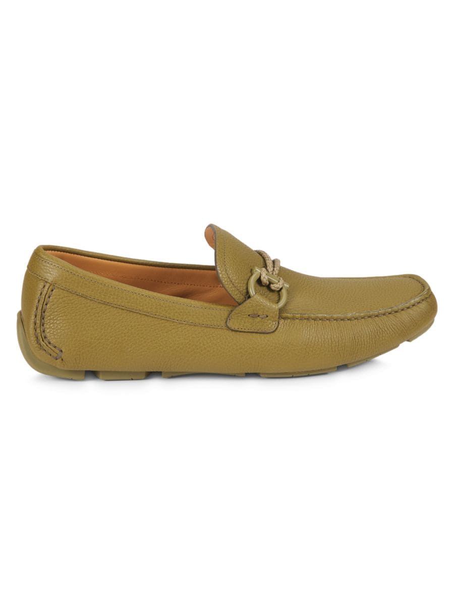 

Лоферы из шагреневой кожи FERRAGAMO, зеленый