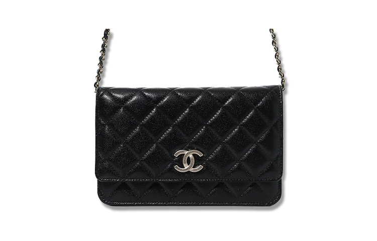 

Сумка через плечо из телячьей кожи, клатч, кошелек женская черная CHANEL, Gift Set(Set+Box+Shopping Bag)