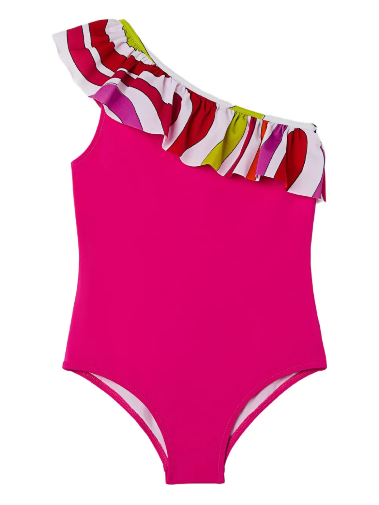

Купальник на одно плечо с оборками PUCCI Junior, розовый