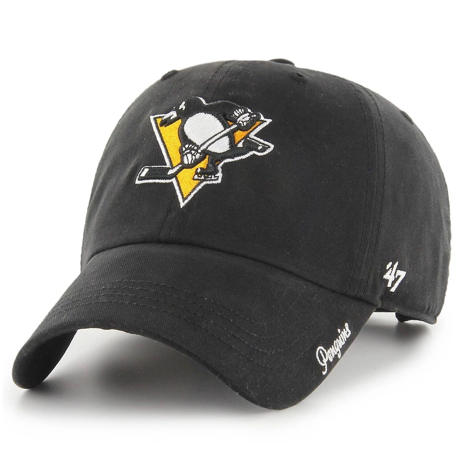 

Женская регулируемая кепка черного цвета Pittsburgh Penguins Team Miata '47