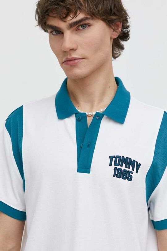 

Хлопковое поло Tommy Jeans, белый