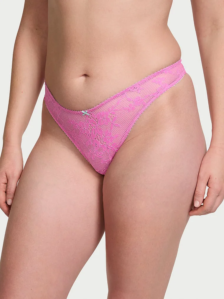 Соблазнительные трусики-стринги с высоким вырезом на бедрах Victoria'S Secret, New Peony & Waterfall