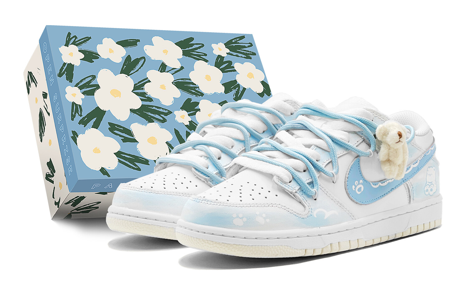 

Кроссовки Nike Dunk Skateboarding Shoes Women's Low-top Blue, голубой, Синий, Кроссовки Nike Dunk Skateboarding Shoes Women's Low-top Blue, голубой
