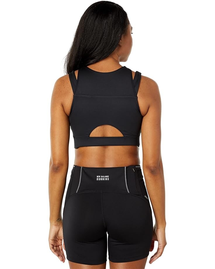 

Бюстгальтер New Balance Transform Shape Shield Crop Bra, черный