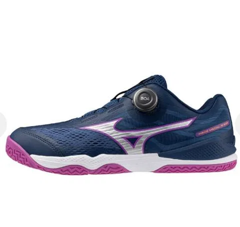 Кроссовки для настольного тенниса «Wave Medal 8 BOA» от Mizuno, Navy X Galaxy Silver
