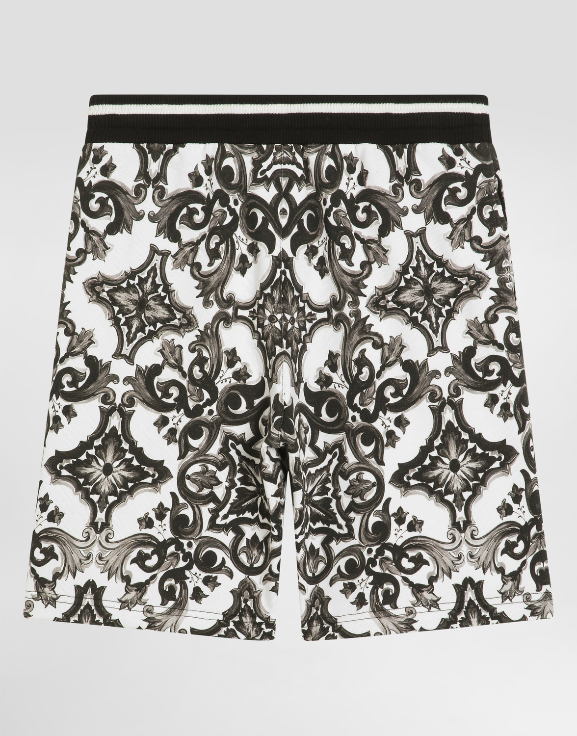 Флисовые бермуды с принтом "Майолика" Dolce&Gabbana, мультиколор — фото 3