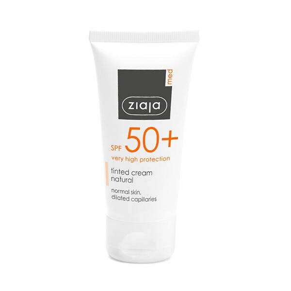 

Защитный крем для лица Spf50+ с натуральным цветом 50 мл Ziaja Med
