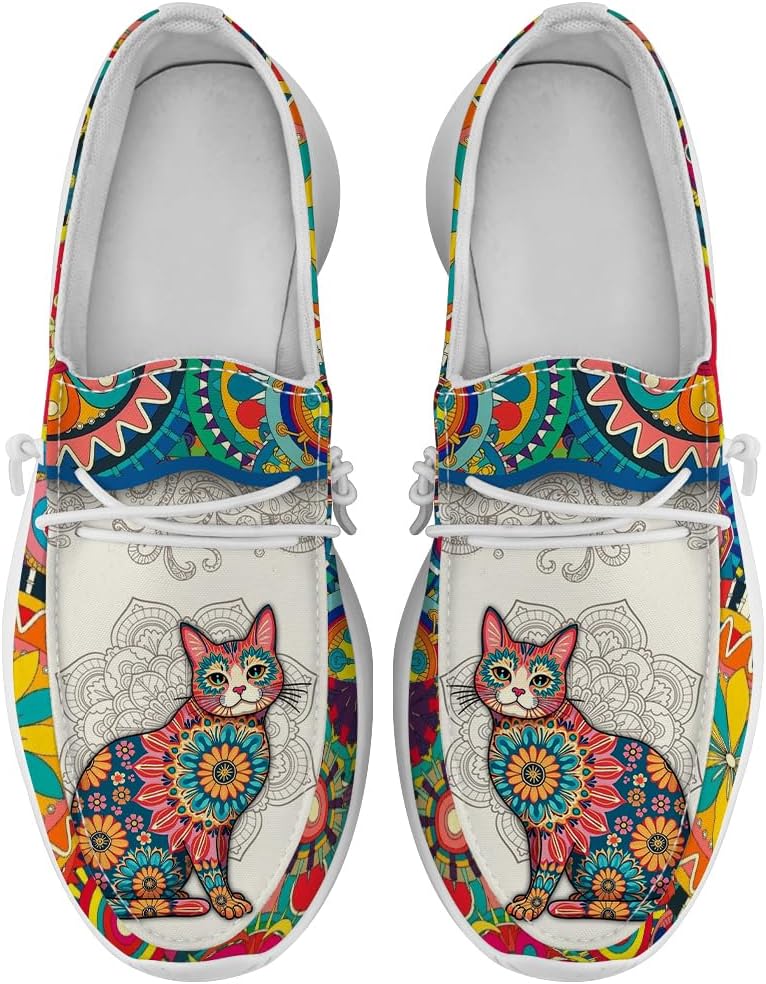 

Туфли с мандалой для женщин и мужчин, лоферы, слипоны, забавные подарки с животными для нее и для него Quorax, желтый