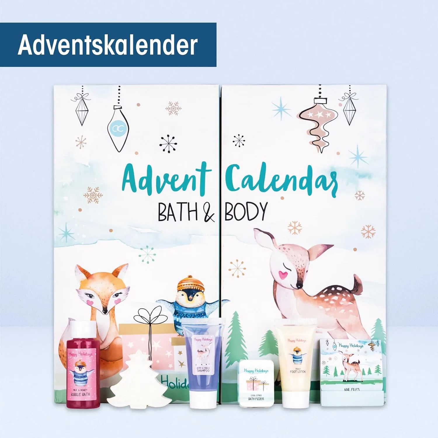 Адвент-календарь Accentra Happy Holidays 2020 с 24 средствами для ванны и ухода за телом Accentra — фото 3