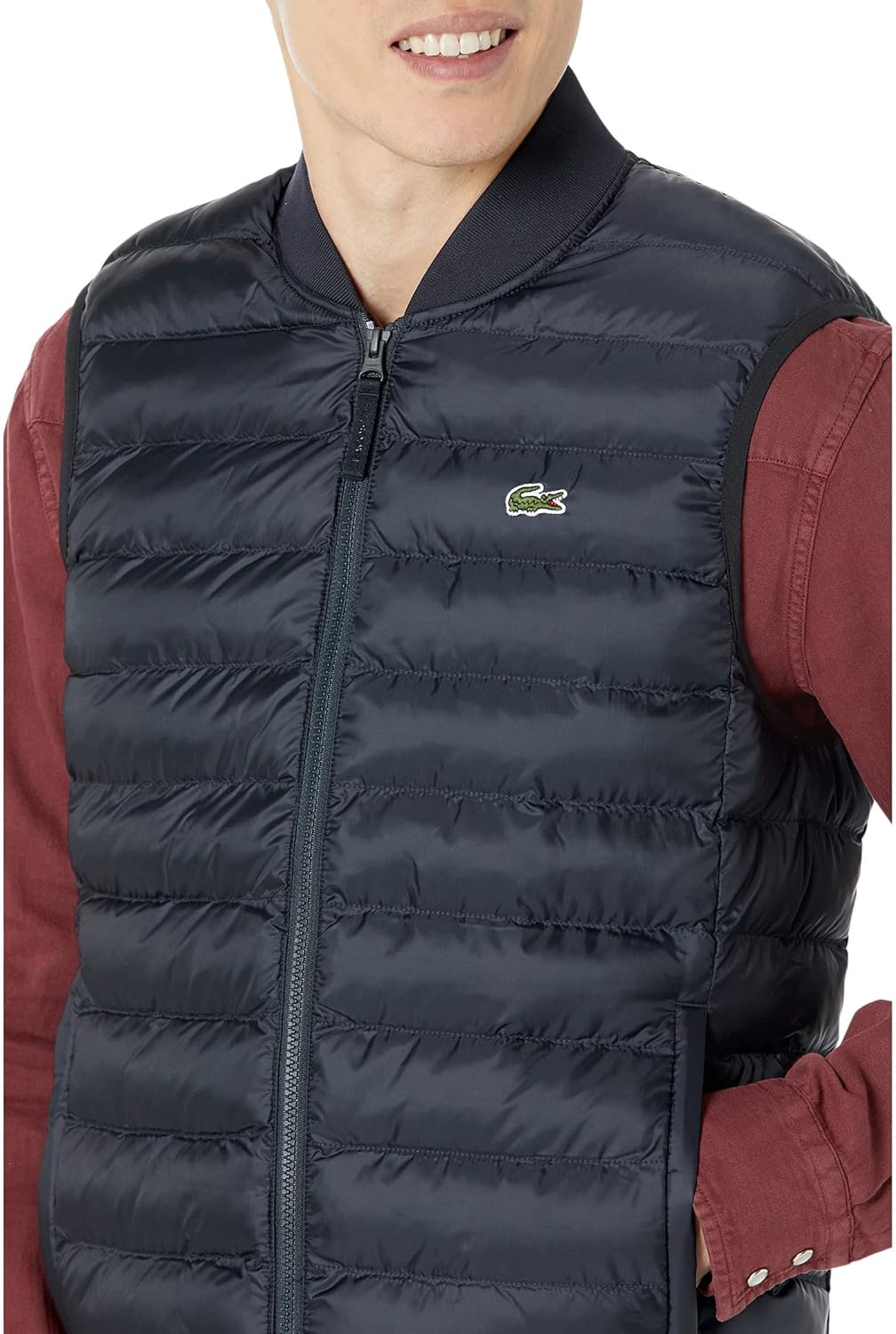 Lacoste мужская короткая куртка из нейлона с крупным логотипом крокодила, Abimes — фото 3