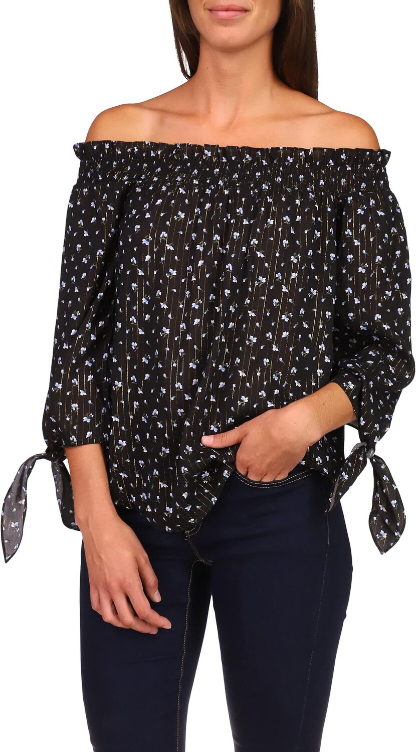 

Топ Michael Kors Off Shoulder Top, цвет Crew Blue
