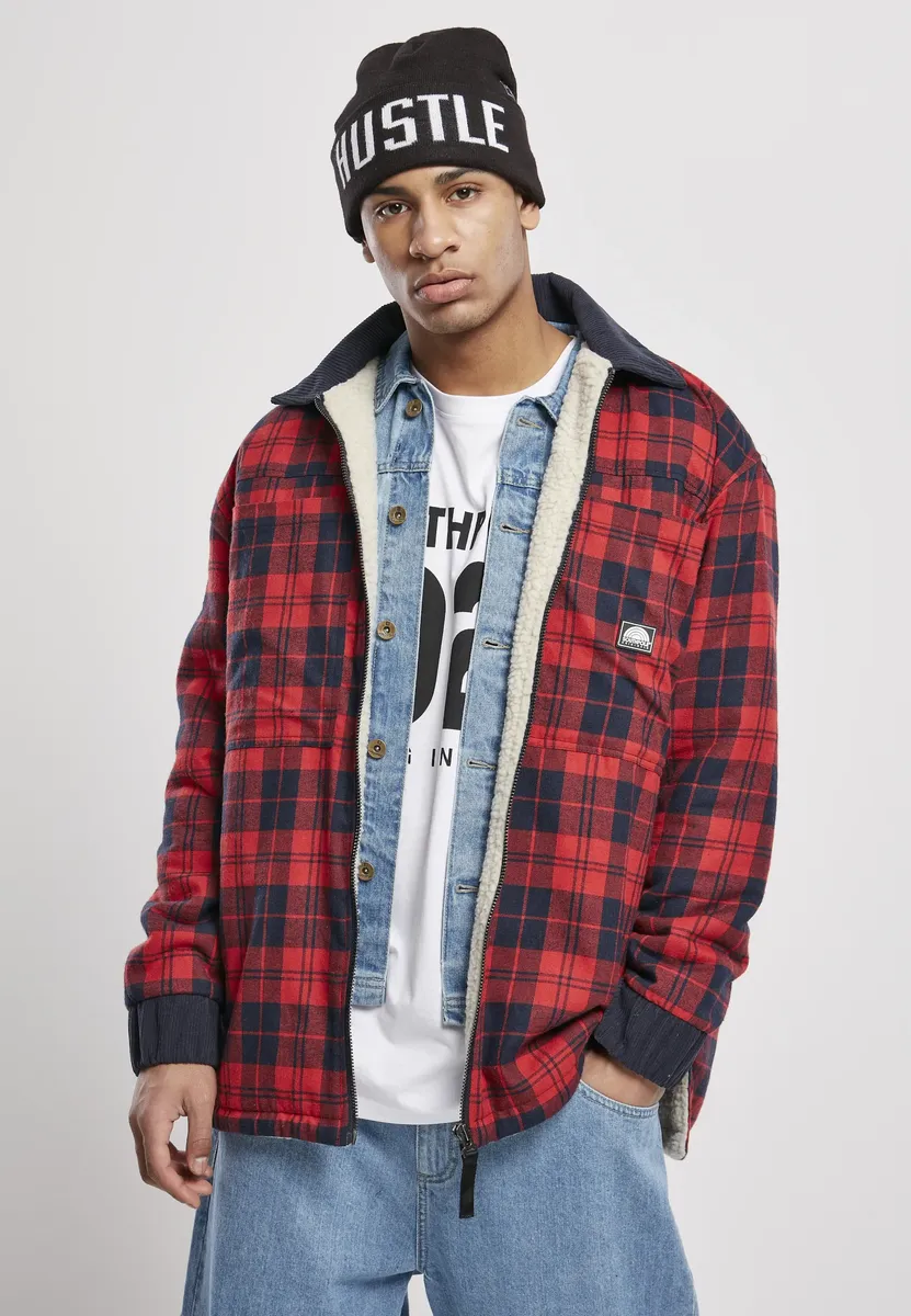 

Всепогодная куртка Southpole " Southpole Men's Southpole Check Flannel Sherpa Jacket" (1 шт.), без капюшона, красный