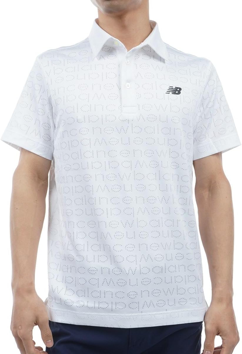 

Мужская поло-рубашка для гольфа New Balance 012-4168007 (с пиксельным логотипом, влагоотводящая, быстросохнущая, эластичная), белый