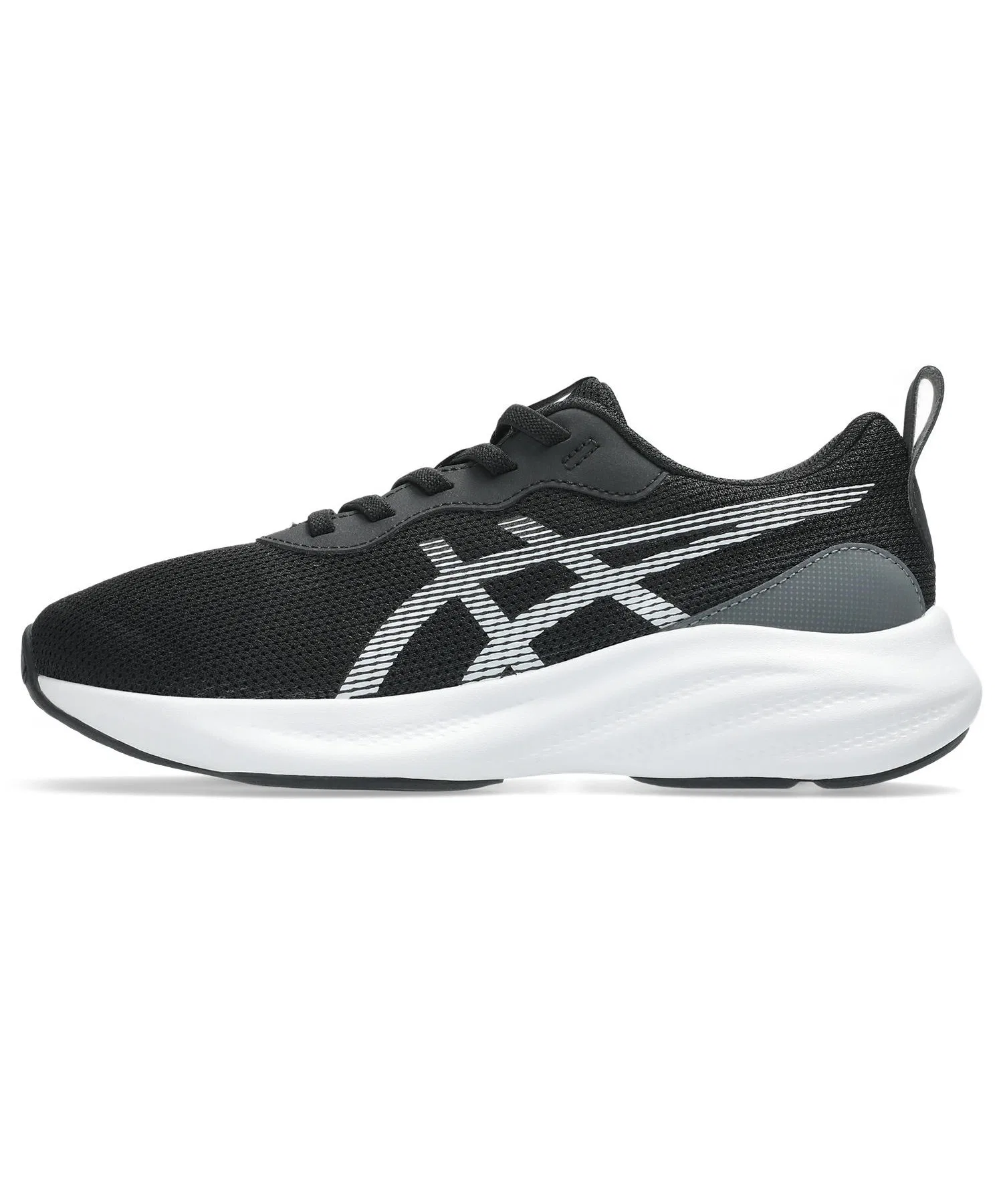 Детские кроссовки LAZERBEAM MP-S с резинками ASICS чёрные с белым — фото 2