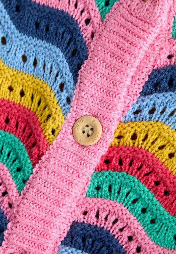 Кардиган прямого кроя с аппликацией в виде единорога Jojo Maman Bébé, Bright Pink — фото 4