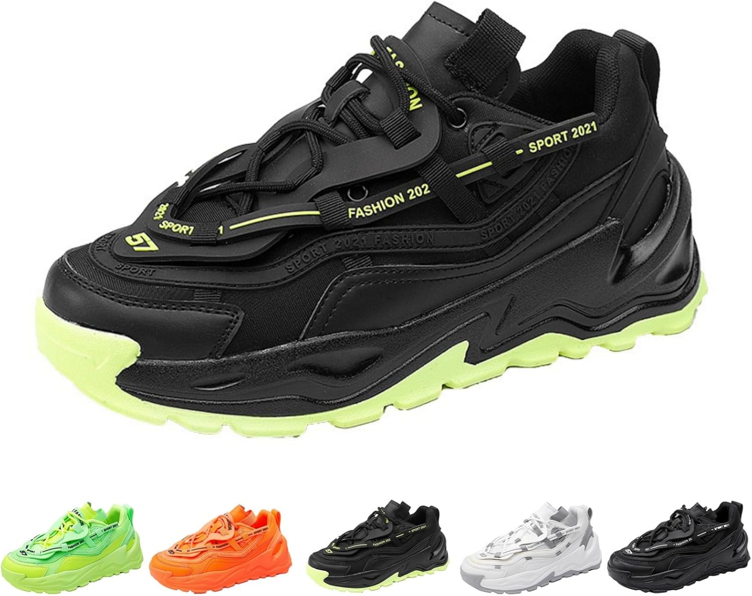 

Модные стильные кроссовки для мужчин и женщин, трендовые массивные платформенные спортивные повседневные туфли для ходьбы Macefil, зеленый