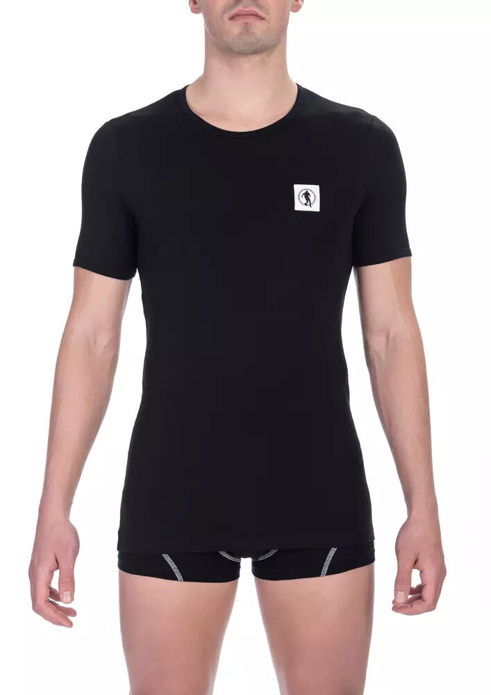 

Хлопковая мужская футболка Bikkembergs, черный