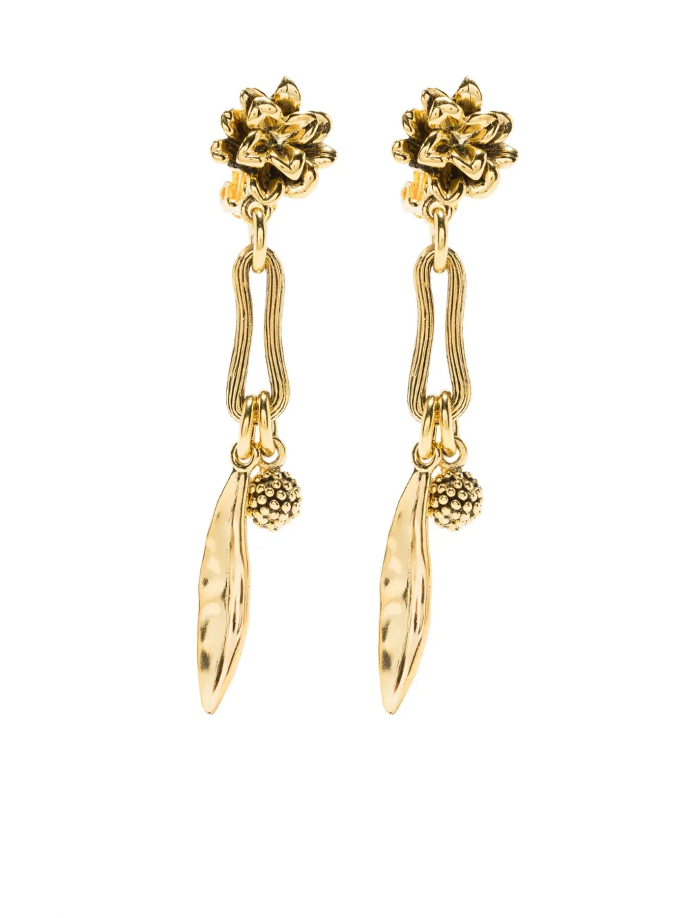 

Серьги Anthos в форме цветка и листа Aurelie Bidermann, золотой