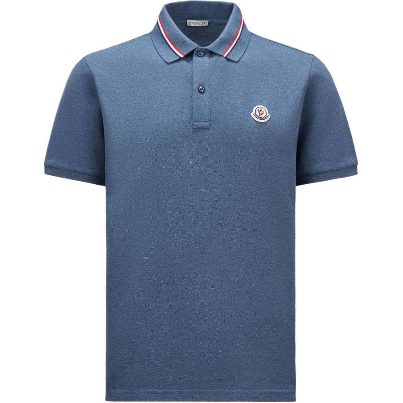 

Поло с логотипом Moncler, синий