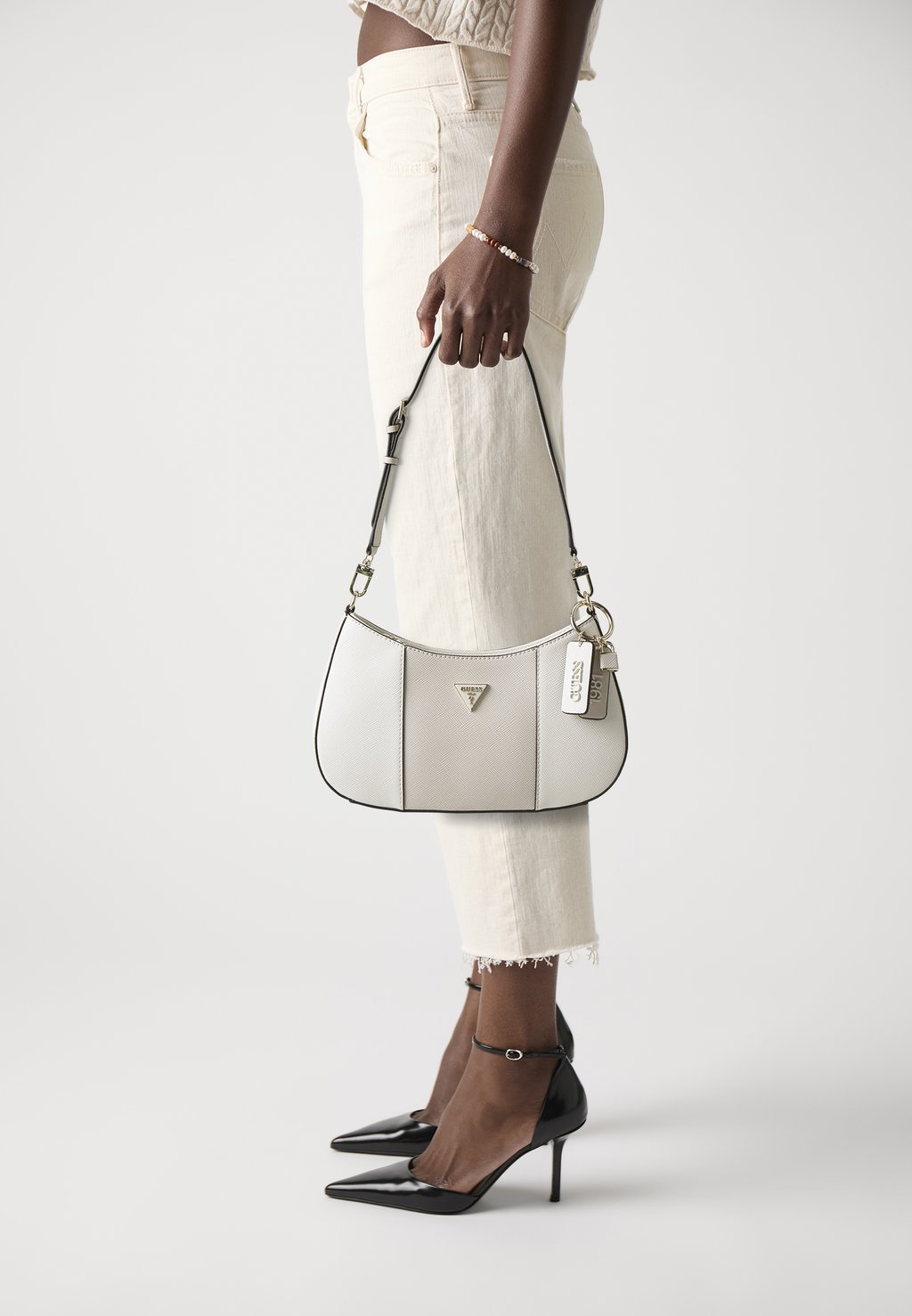

Сумка NOELLE TOP ZIP SHOULDER BAG Guess, кремовый