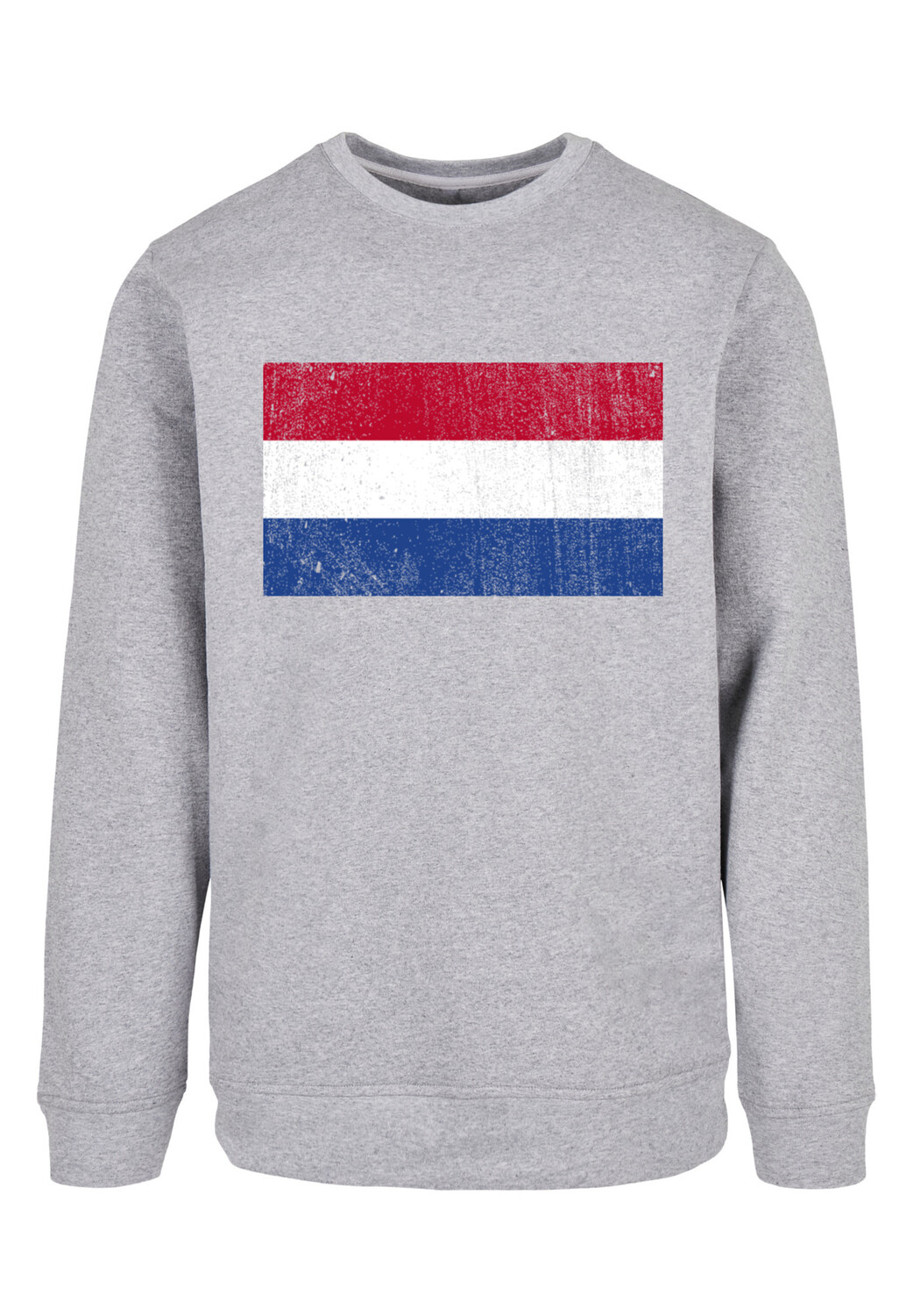 

Пуловер F4NT4STIC Sweatshirt Netherlands NIederlande Holland Flagge distressed, цвет grau meliert