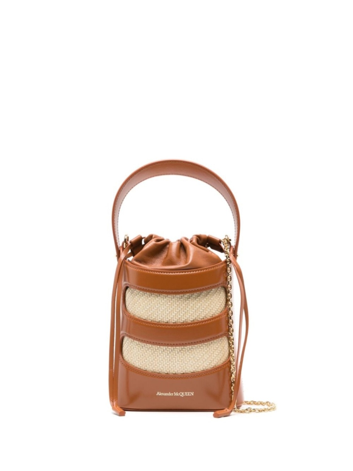 

Alexander McQueen мини-сумка-ведро Rise, коричневый