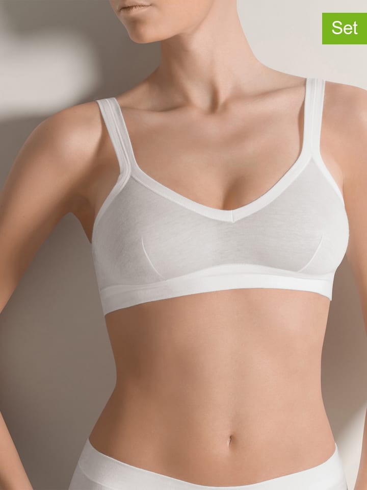 

COTONELLA Комплект из 3 бюстгальтеров белого цвета