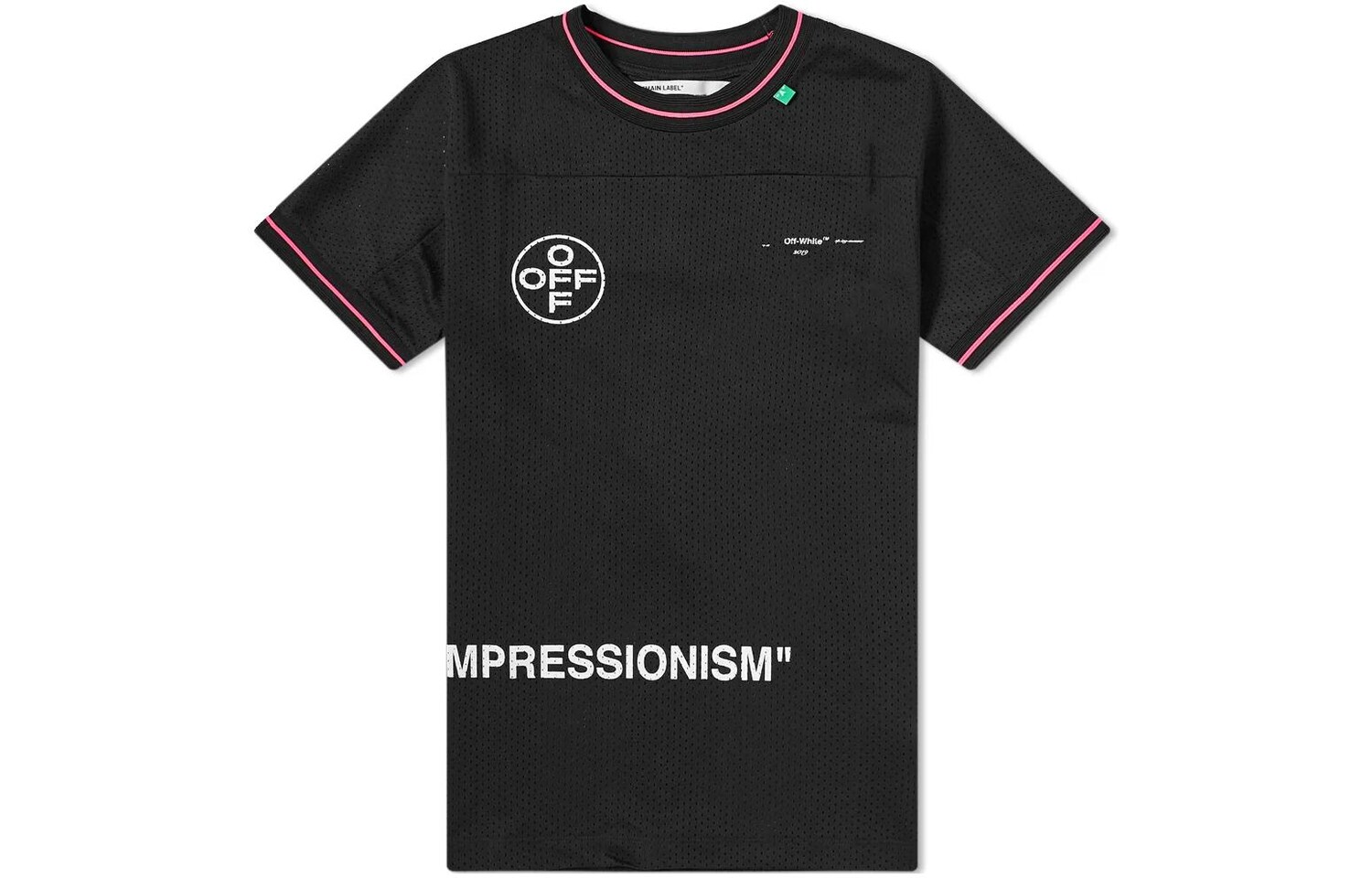 

Футболка мужская Off-White с круглым вырезом и принтом, черный