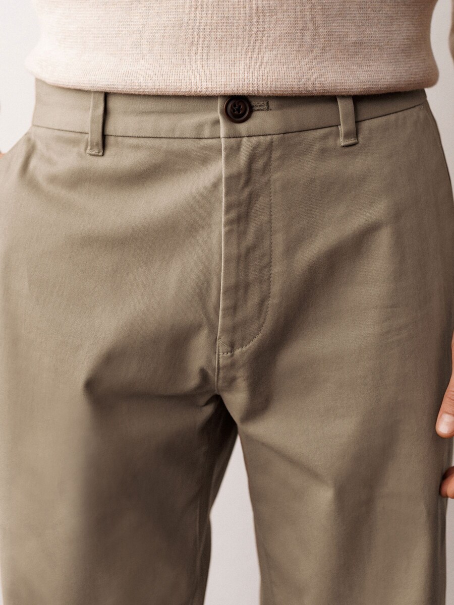 Брюки чинос Next Regular Chino Pants, бежевый — фото 4