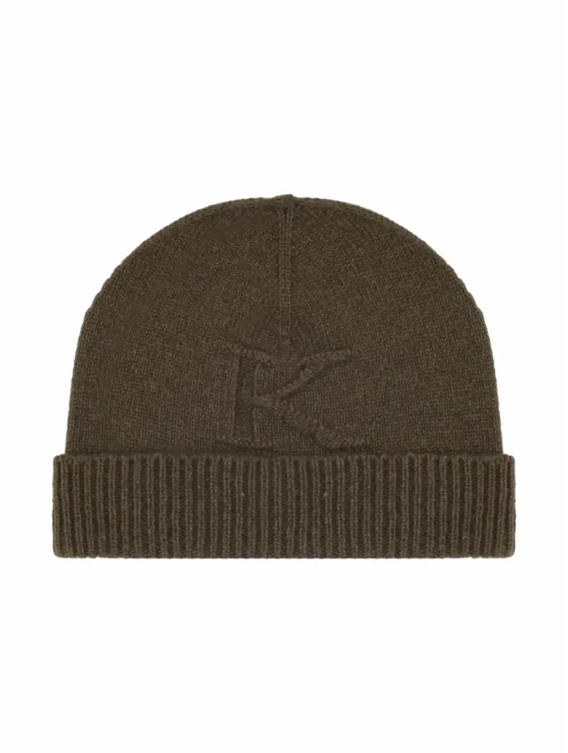 

Кашемировая шапка с логотипом Kiton, зелёный