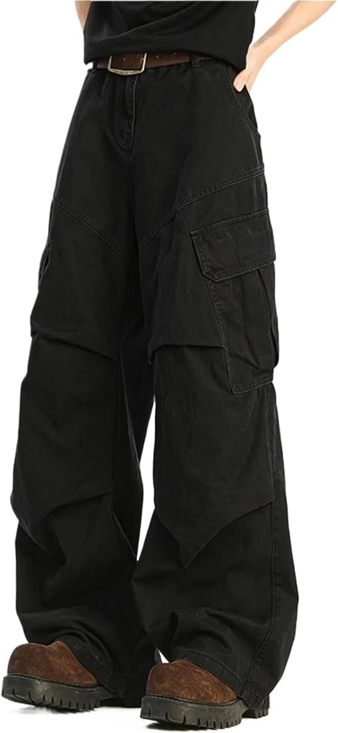 Джинсы карго свободные Y2K, Black