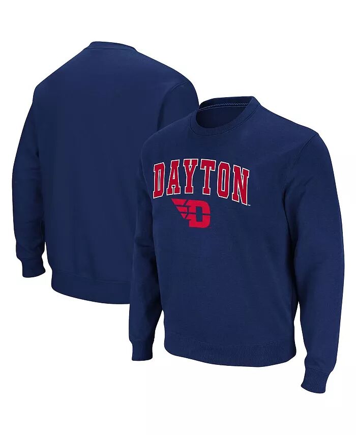 

Мужская темно-синяя толстовка Dayton Flyers Arch and Logo Tackle Twill Pullover Colosseum