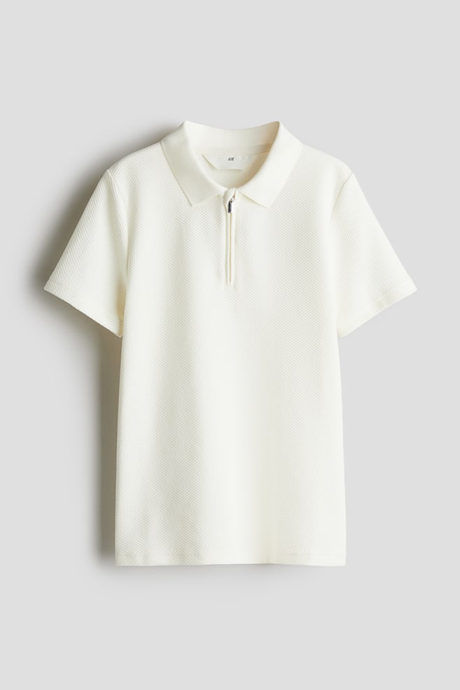 

Рубашка поло с застежкой-молнией H&M, белый