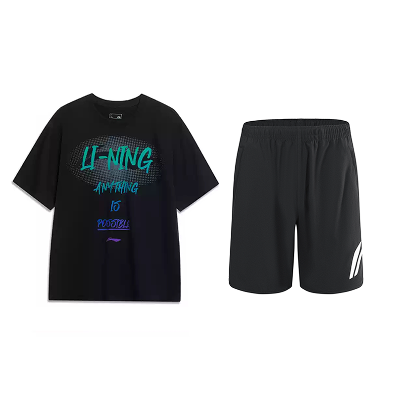 

Li-Ning Линия повседневной спортивной одежды Unisex черного цвета