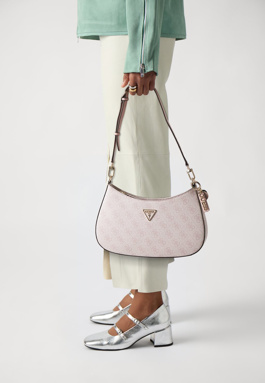

Сумка NOELLE TOP ZIP SHOULDER BAG Guess, розовый