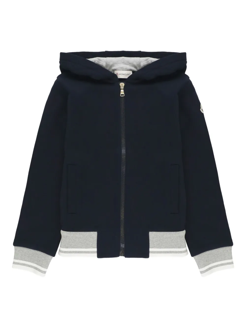 

Худи с нашивкой-логотипом Moncler Enfant, синий