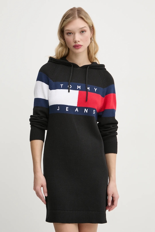 

Хлопковое платье Tommy Jeans, черный