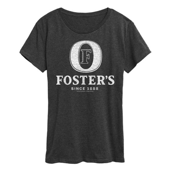 

Женская белая футболка Foster's с логотипом Licensed Character, серый