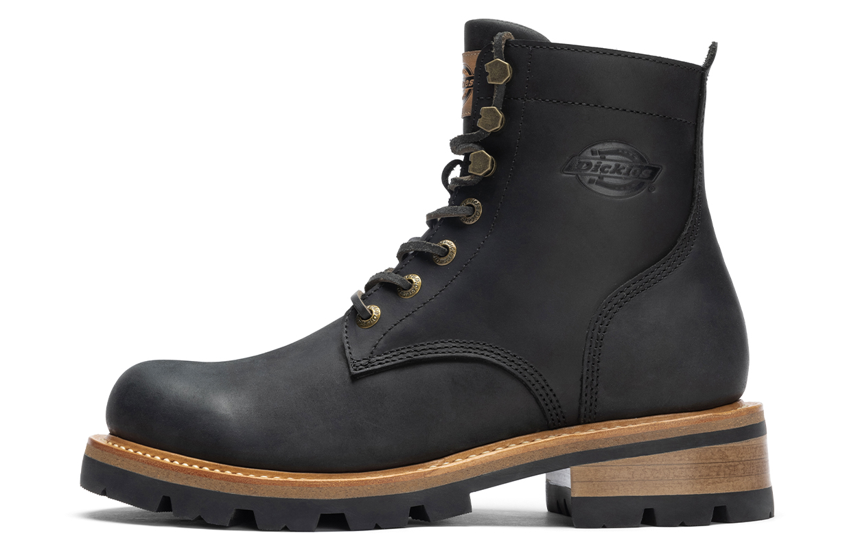 Мужские ботинки Dickies Martin кожаные на шнуровке, черный — фото 2