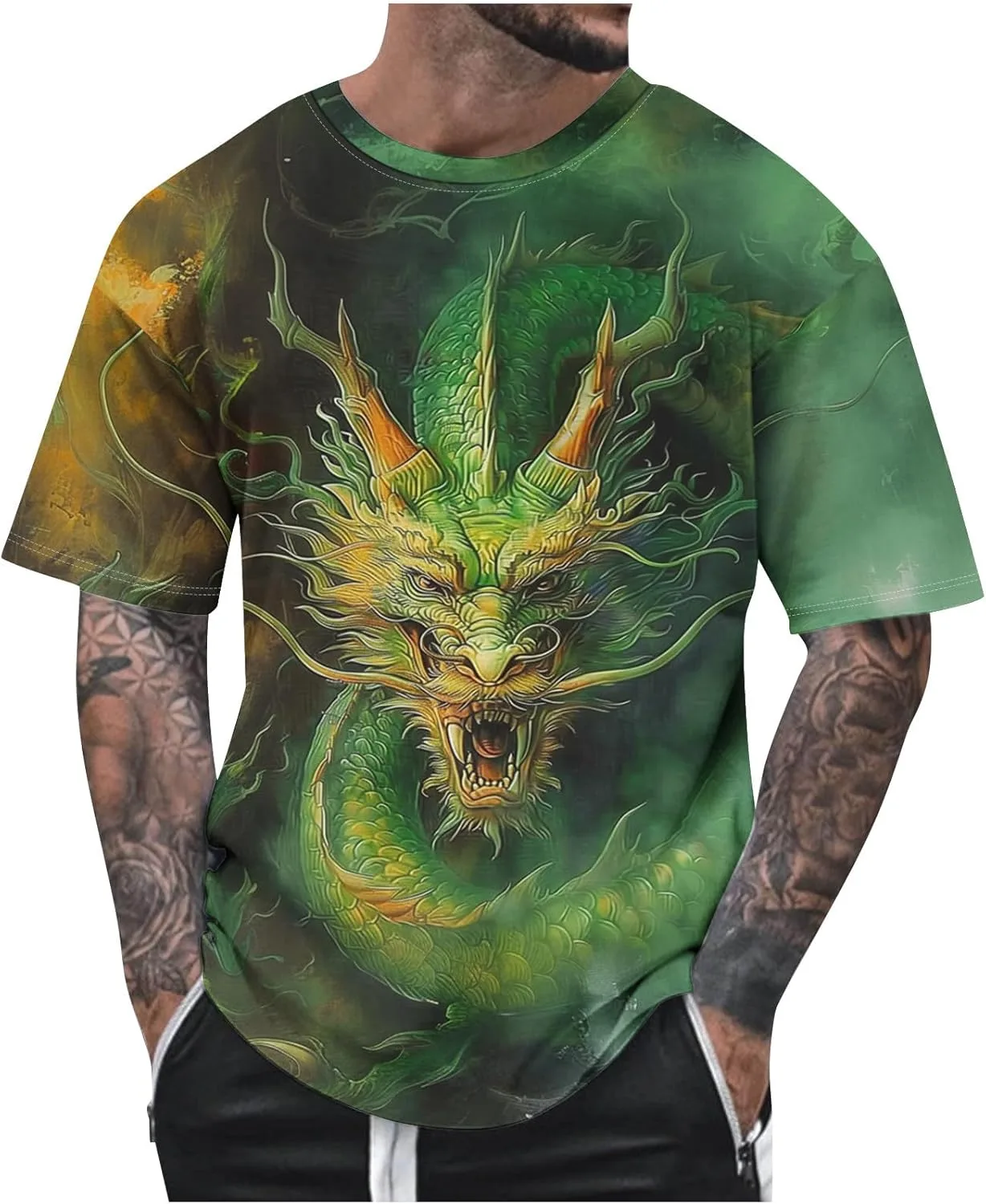 

Мужская летняя футболка с коротким рукавом и 3D принтом Sinzelimin