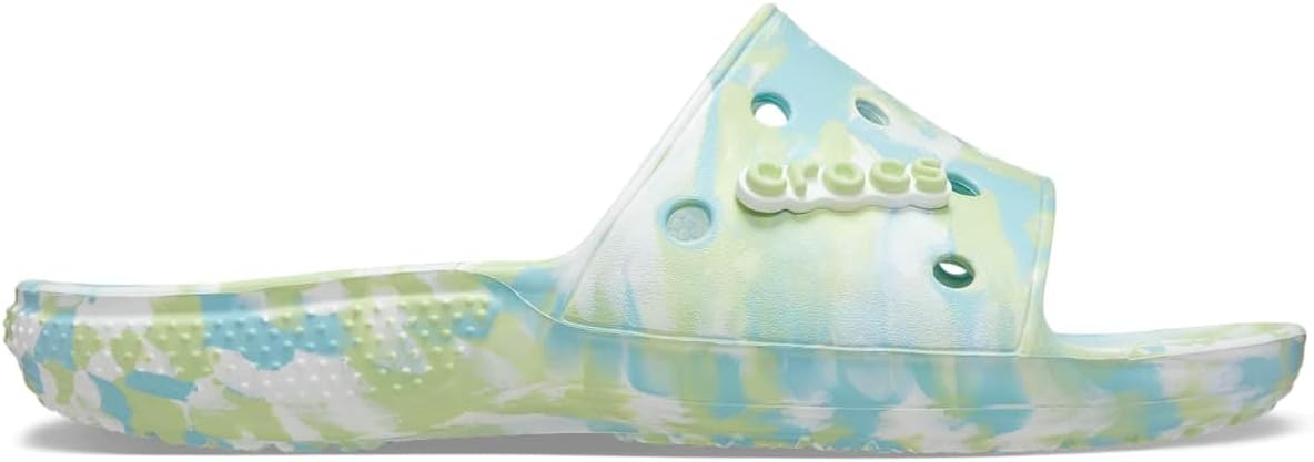

Унисекс сандалии Crocs Classic Slide для взрослых, Pure Water/Multi Marbled Tie-dye