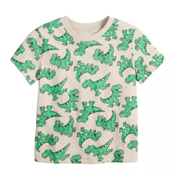 

Футболка с цветным рисунком для мальчиков и малышей Jumping Beans, цвет beige dino print